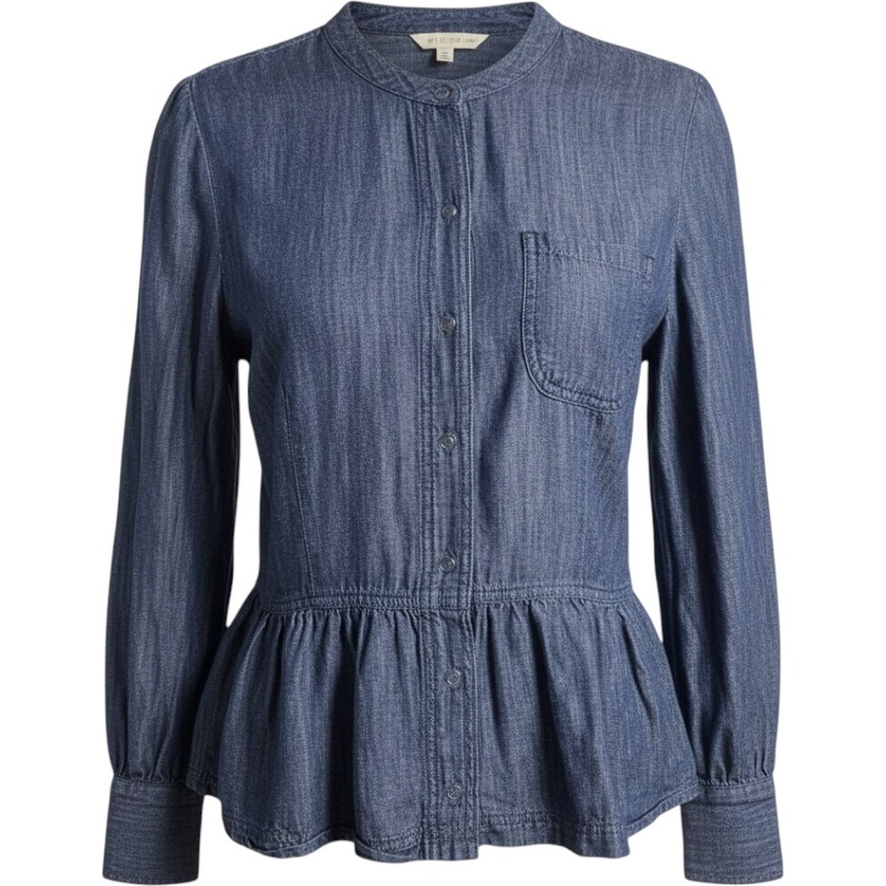 Lucky Brand True Indigo Long Sleeve Denim Shirt Women's 8